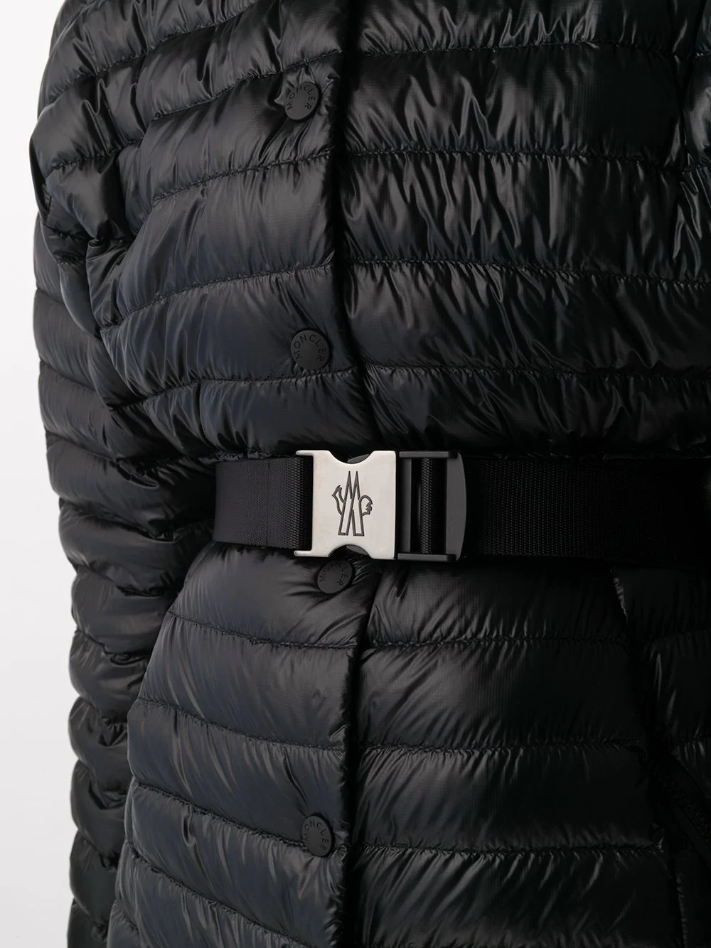 belted-waist padded jacket - 5