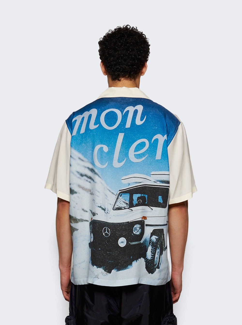 X Mercedes-benz By Nigo Satin Short Sleeve Shirt Cream - 3