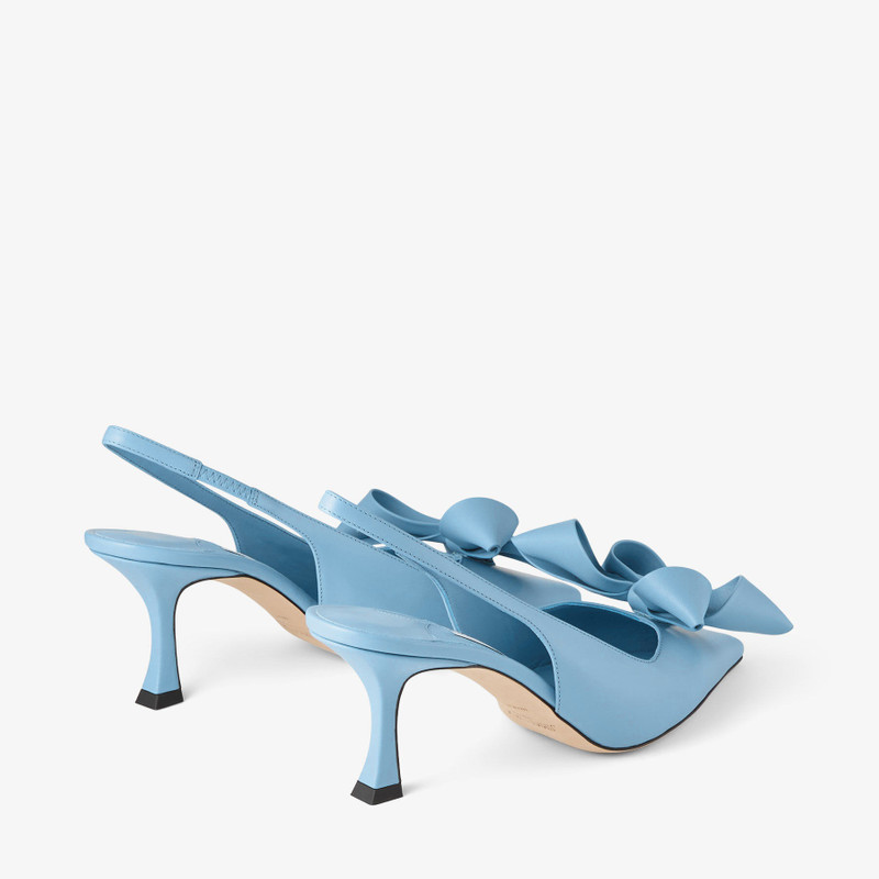 Staz Sling Back 70 Dusty Blue Leather Pumps 6