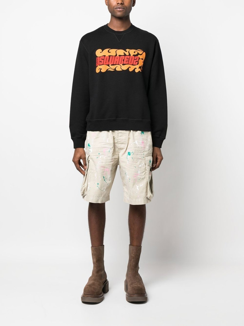 DSQUARED2 paint splatter cargo shorts outlook