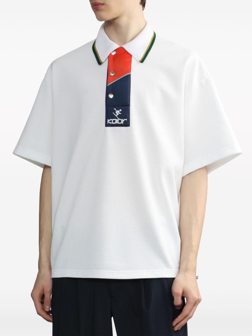 logo-embroidered polo shirt - 3