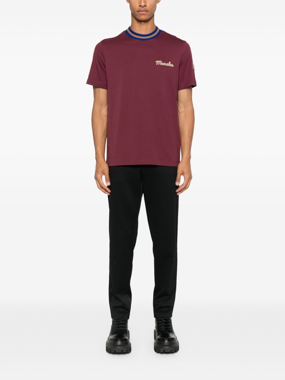 logo-embroidered T-shirt - 2