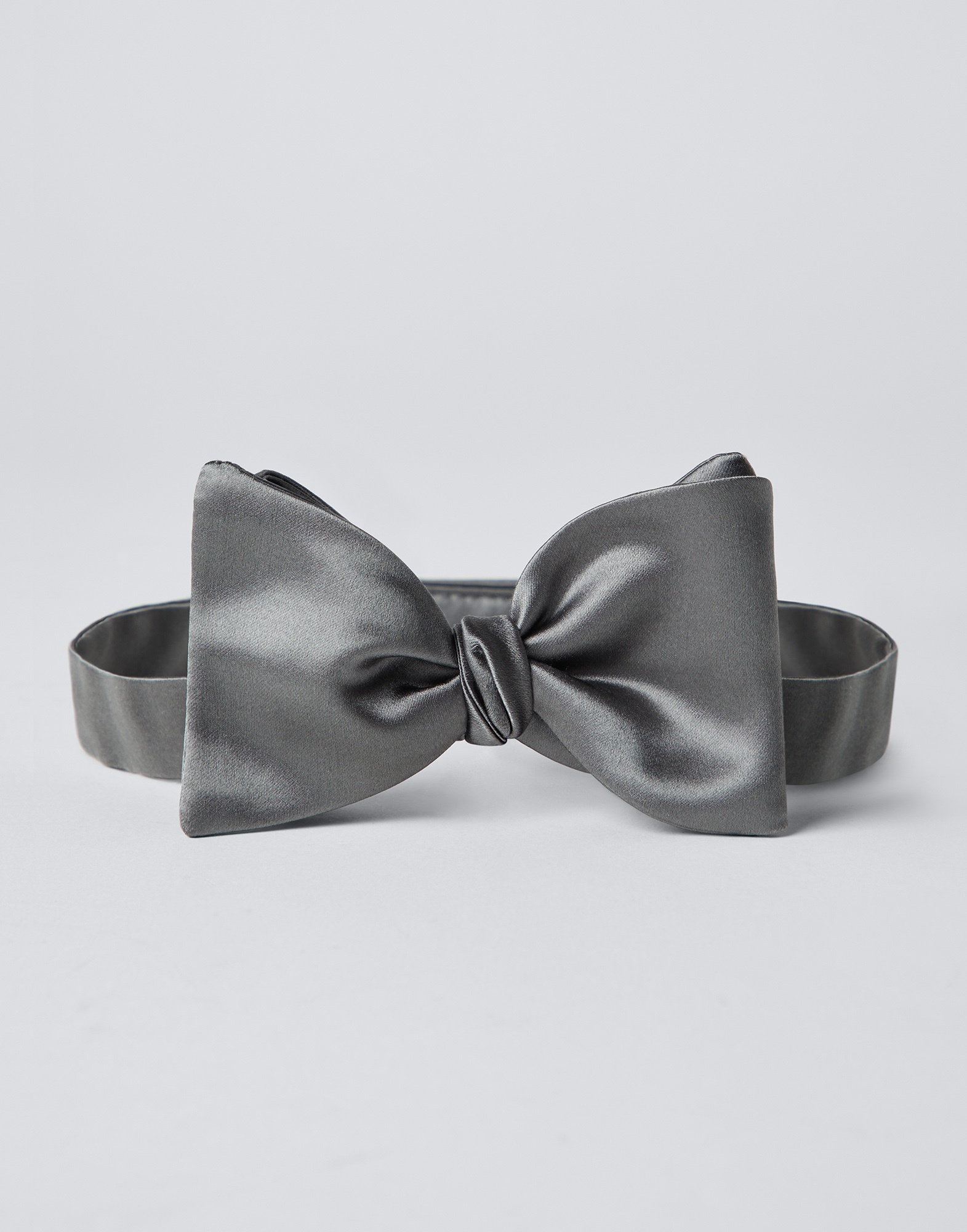 Cotton and silk satin bow tie - 1