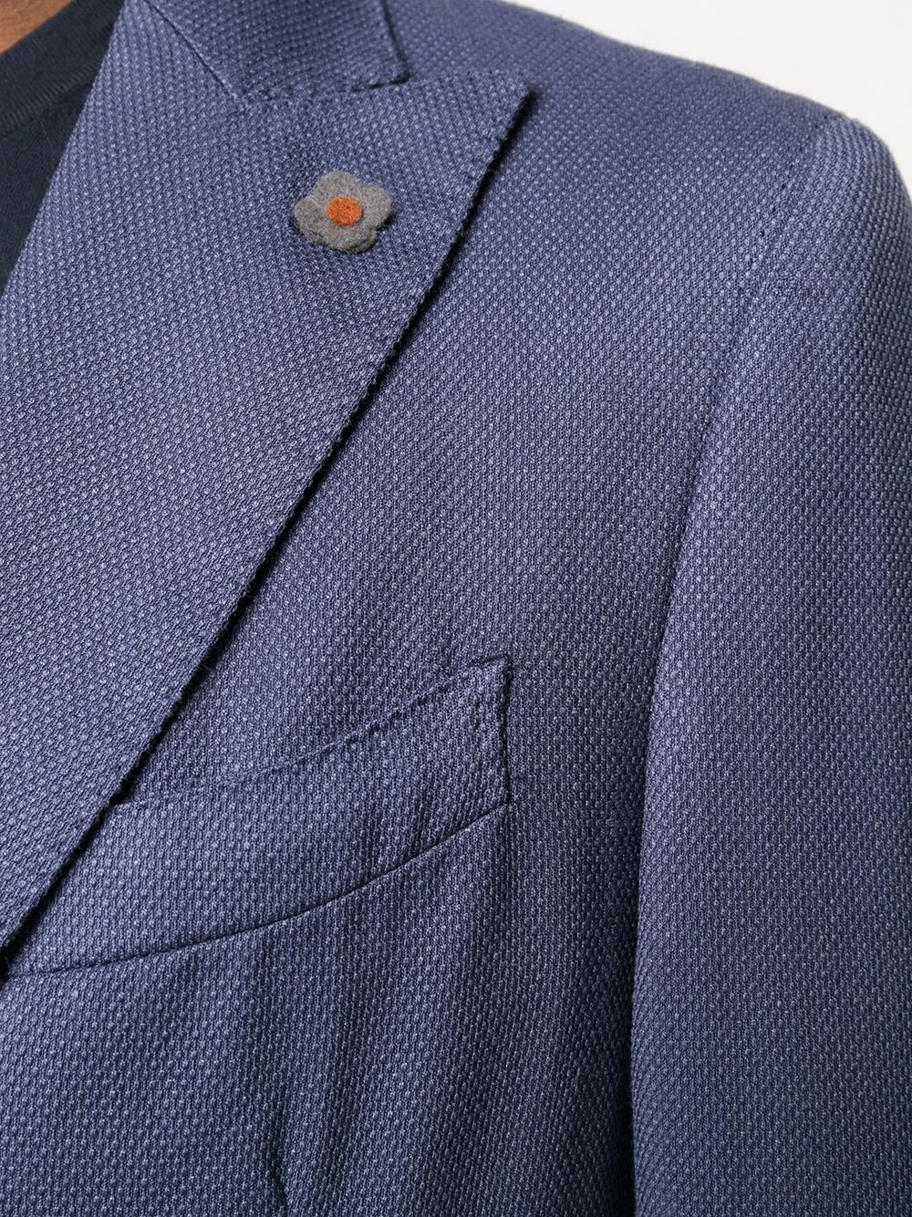 fine knit buttoned blazer - 5