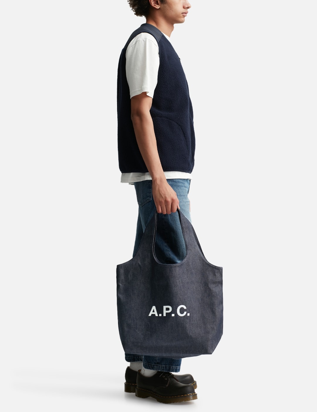 トートバッグ Ninon Small Shopper Bag - A.P.C. - Cotton - Blue A.P.C. Small Ninon Tote Bag | Blue | FARFETCH