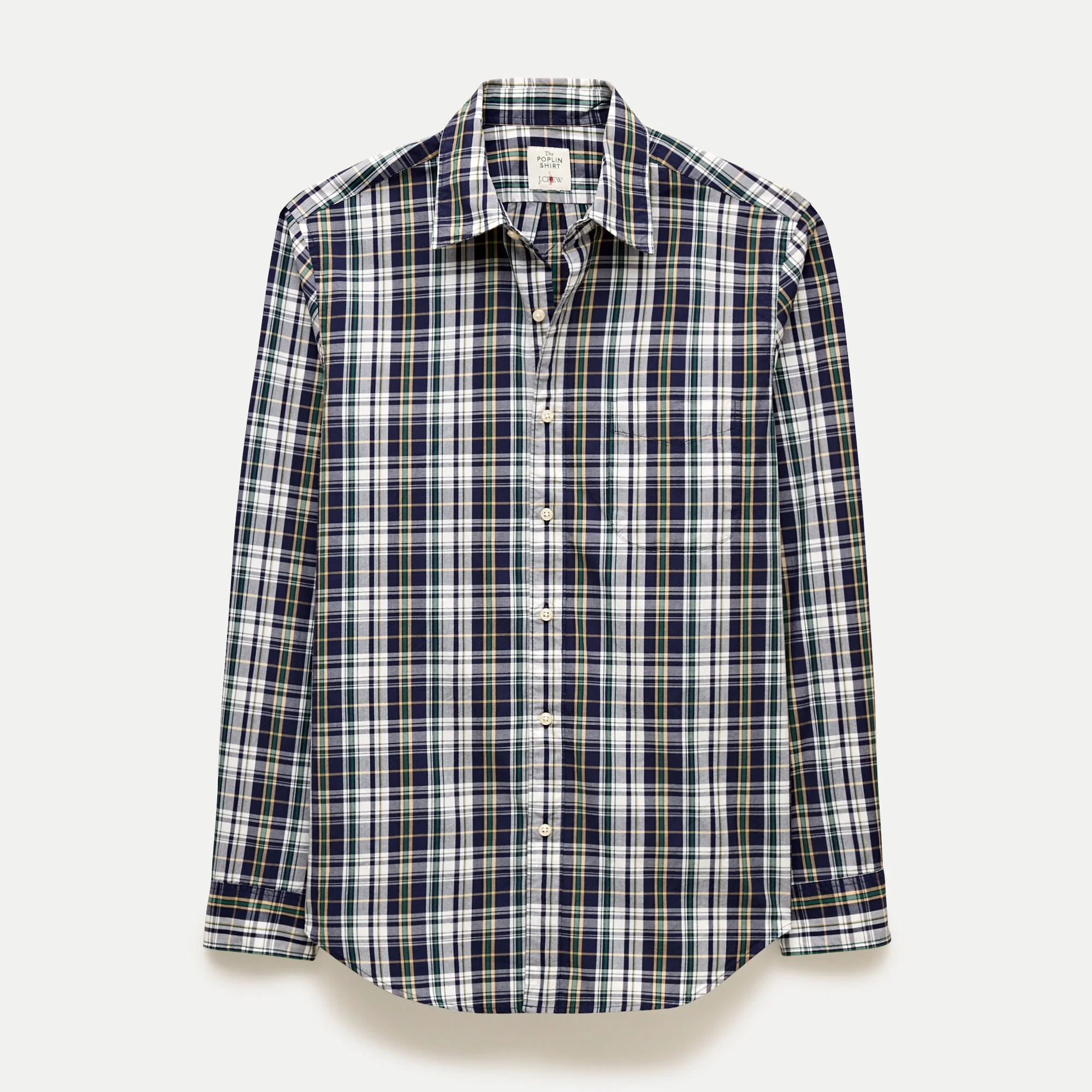 Poplin shirt with point collar - 1