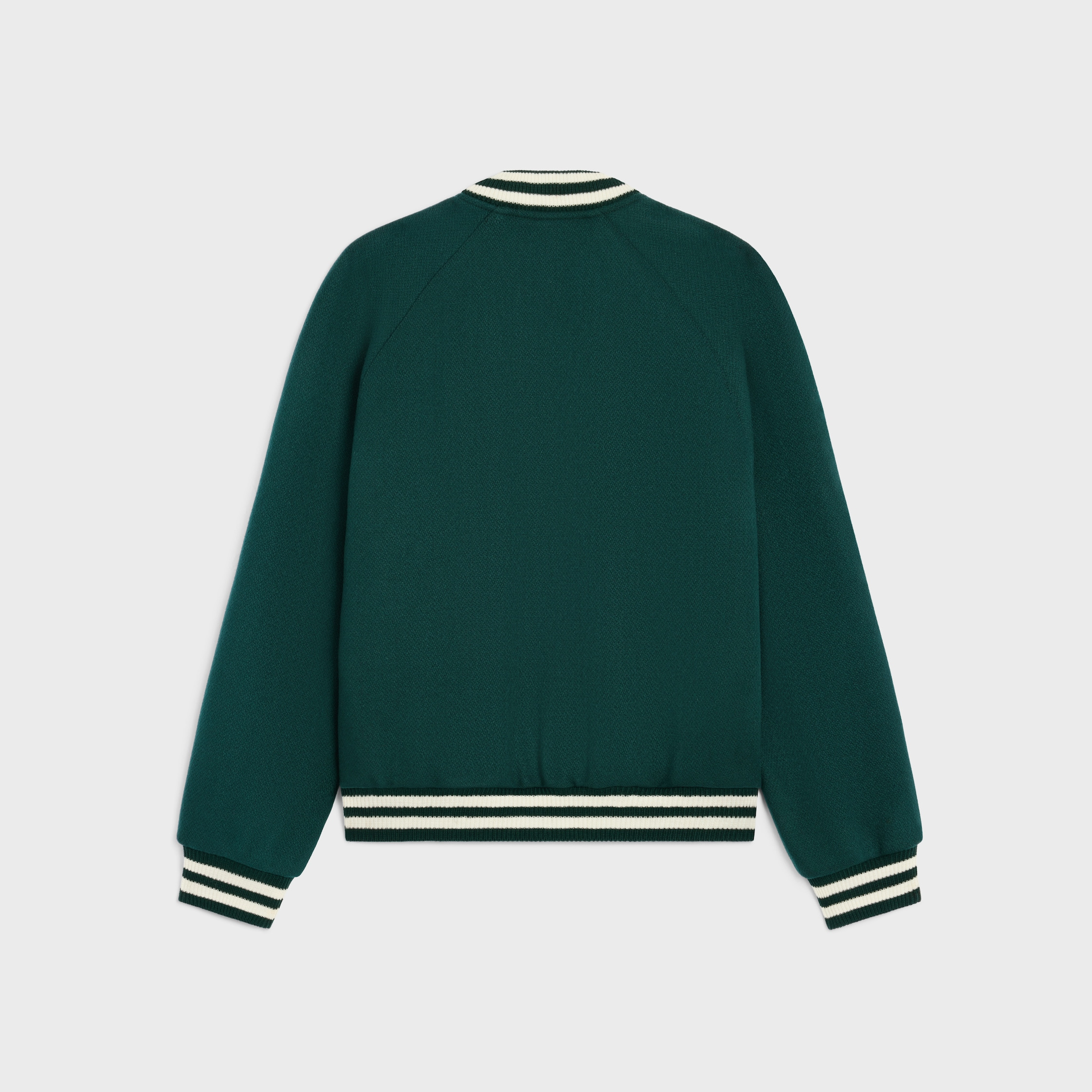triomphe teddy jacket in textured wool - 2