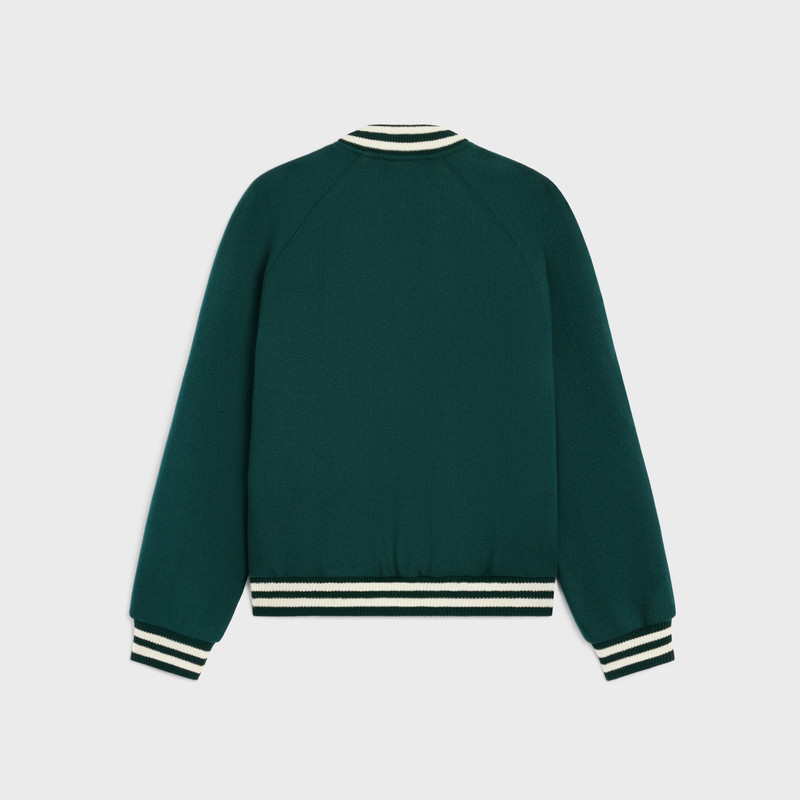 CELINE triomphe teddy jacket in textured wool outlook