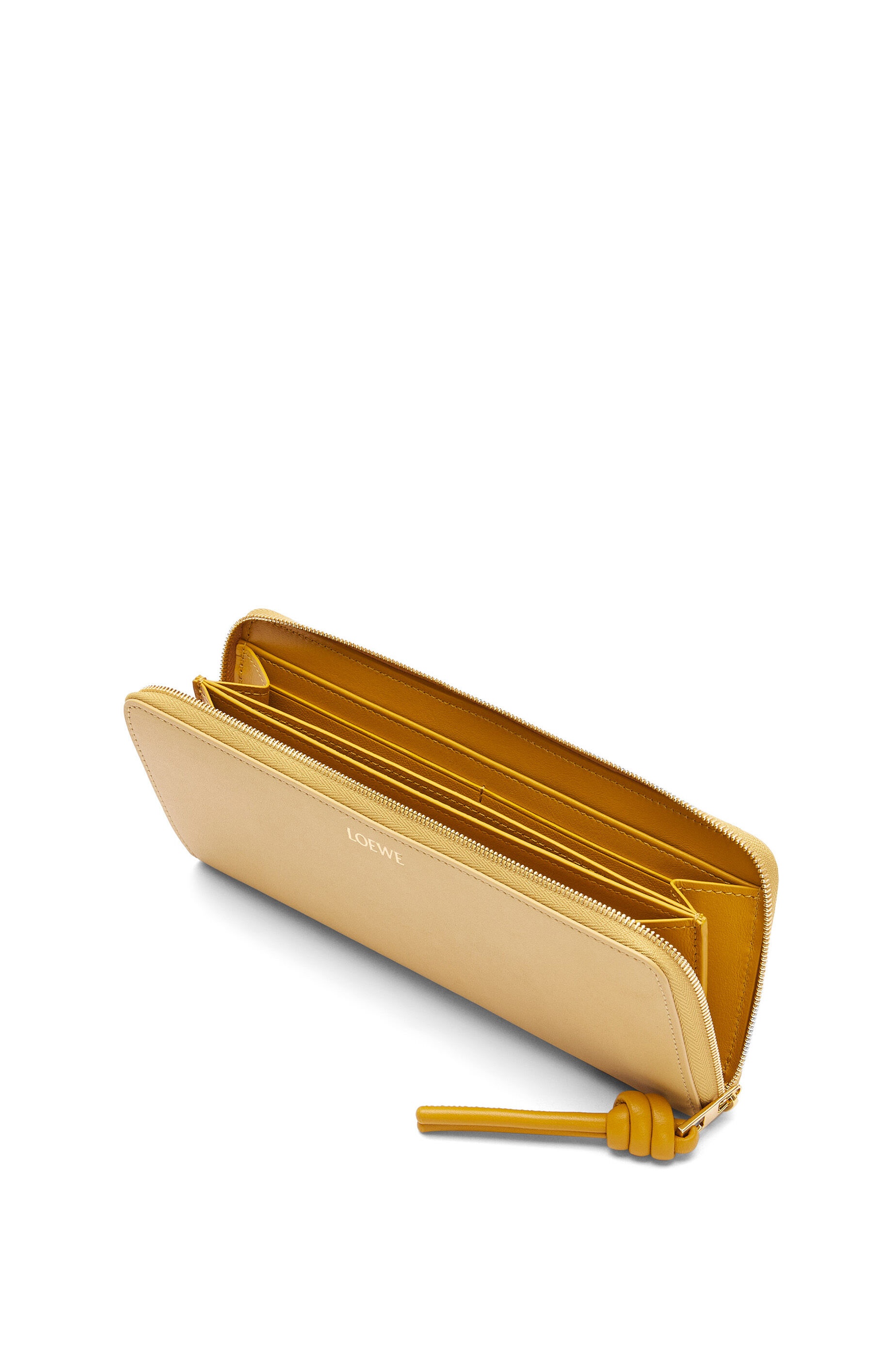 Knot zip around wallet in shiny nappa calfskin - 2