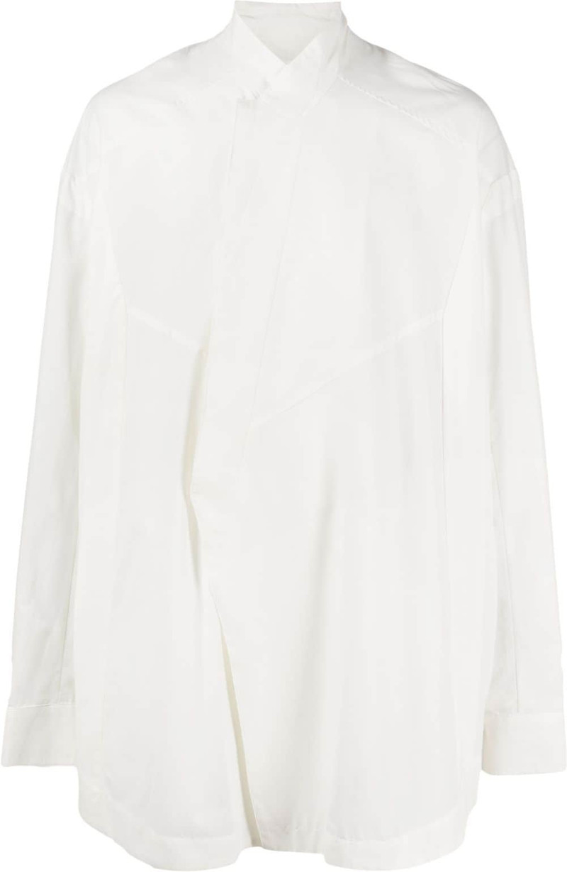 concealed-fastening cotton-blend shirt 1