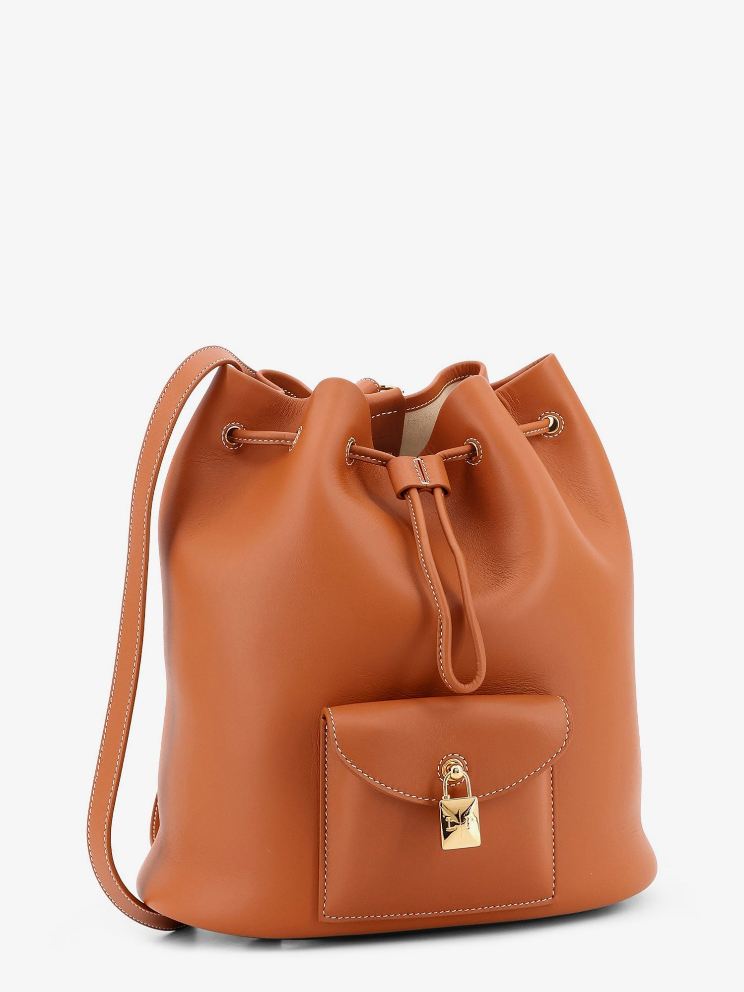 Loro Piana Women Extra Drawstring L27 Leather Backpack - 3