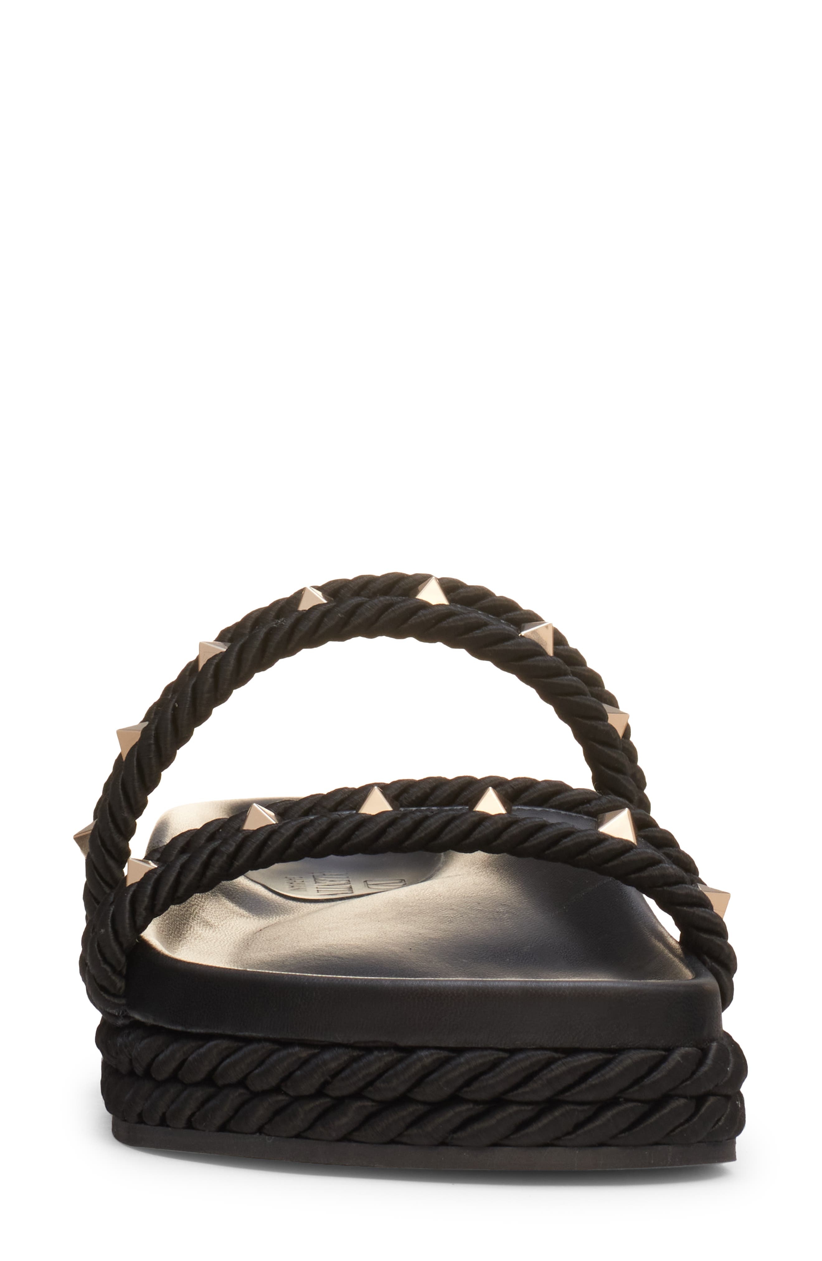 Valentino Garavani Rockstud Platform Slide Sandal in Nero at Nordstrom - 4