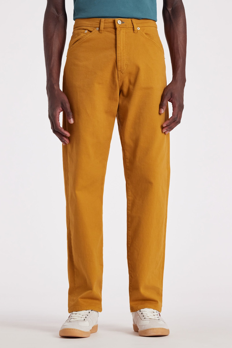 Gold Cotton-Twill Jeans 3