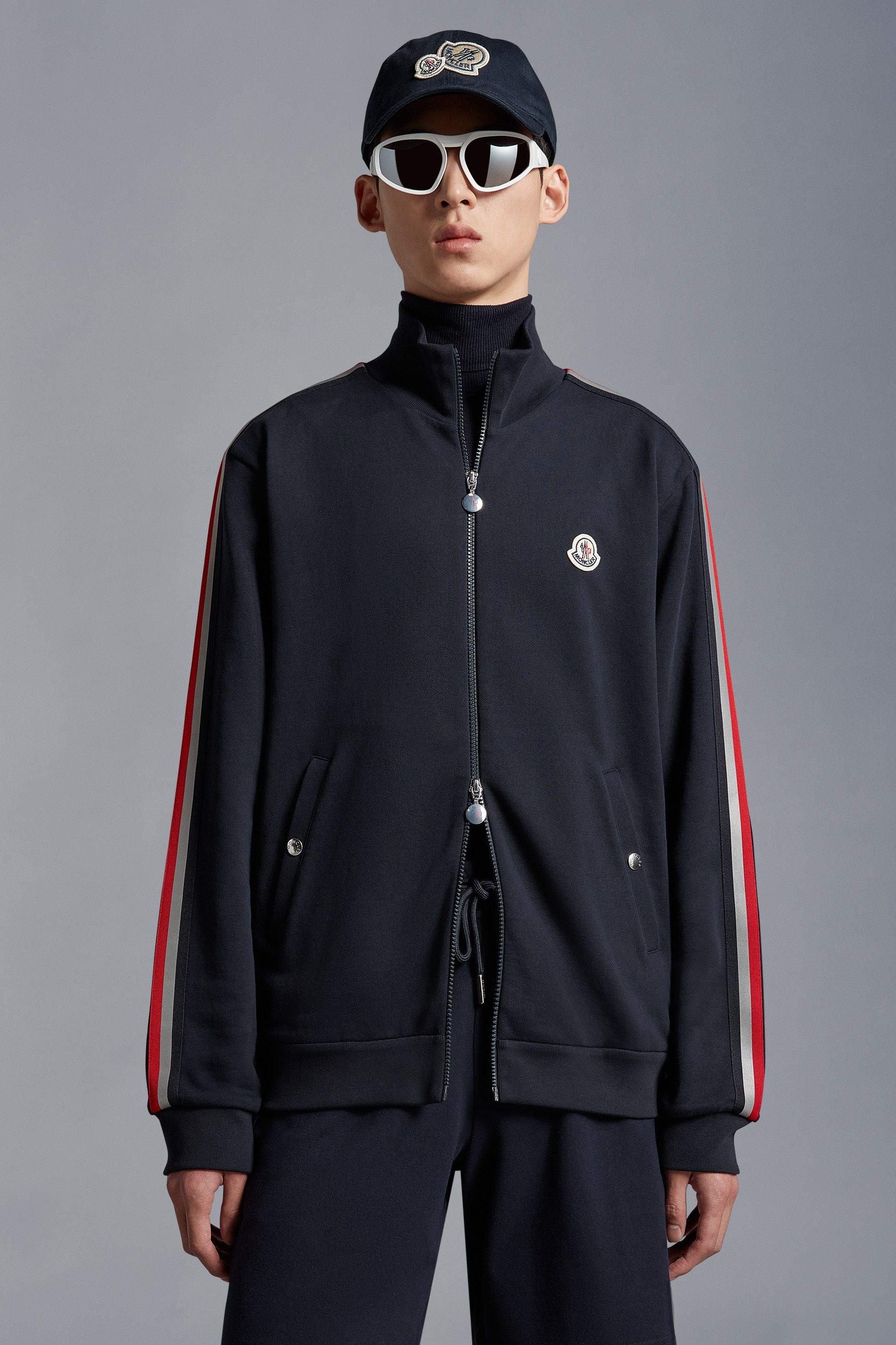 Moncler Tricolor Zip-Up Sweatshirt | REVERSIBLE