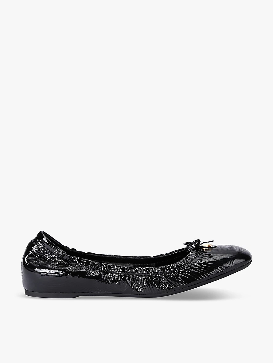 VLogo Signature patent-leather ballet flats - 1