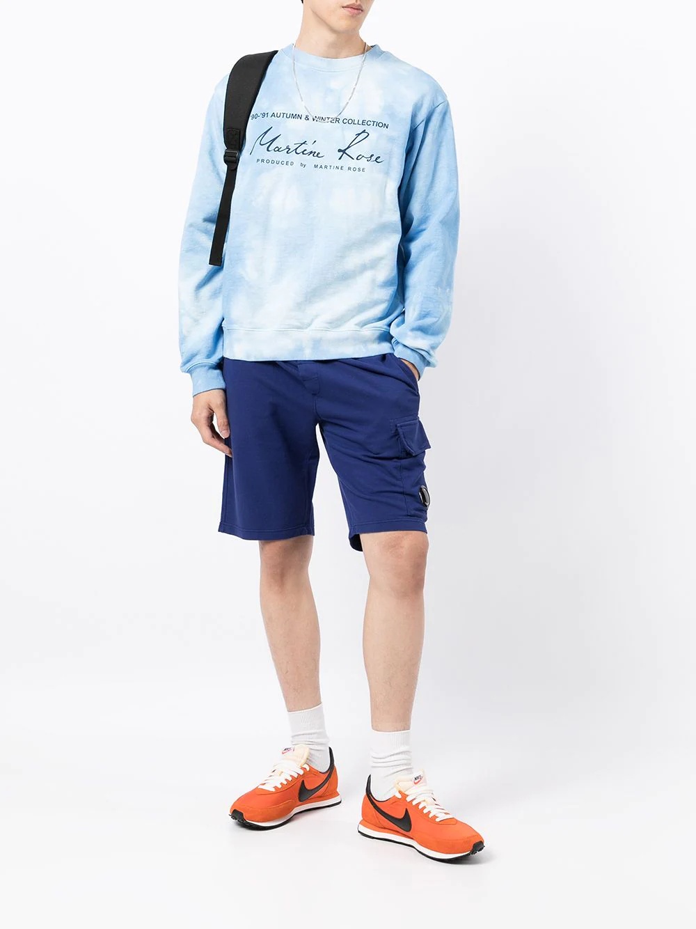 logo-patch cargo jogger shorts - 2