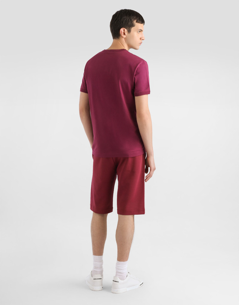 Jersey jogging shorts with embroidery 3
