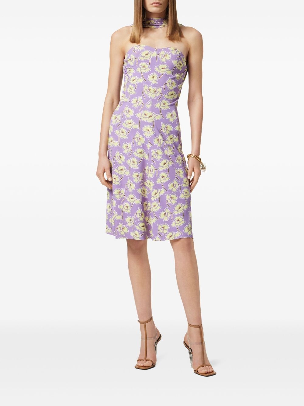 floral-print dress - 3