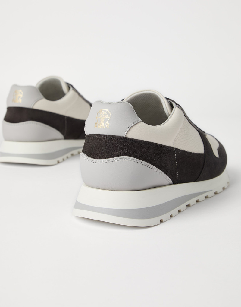 Washed suede and calfskin runners 3