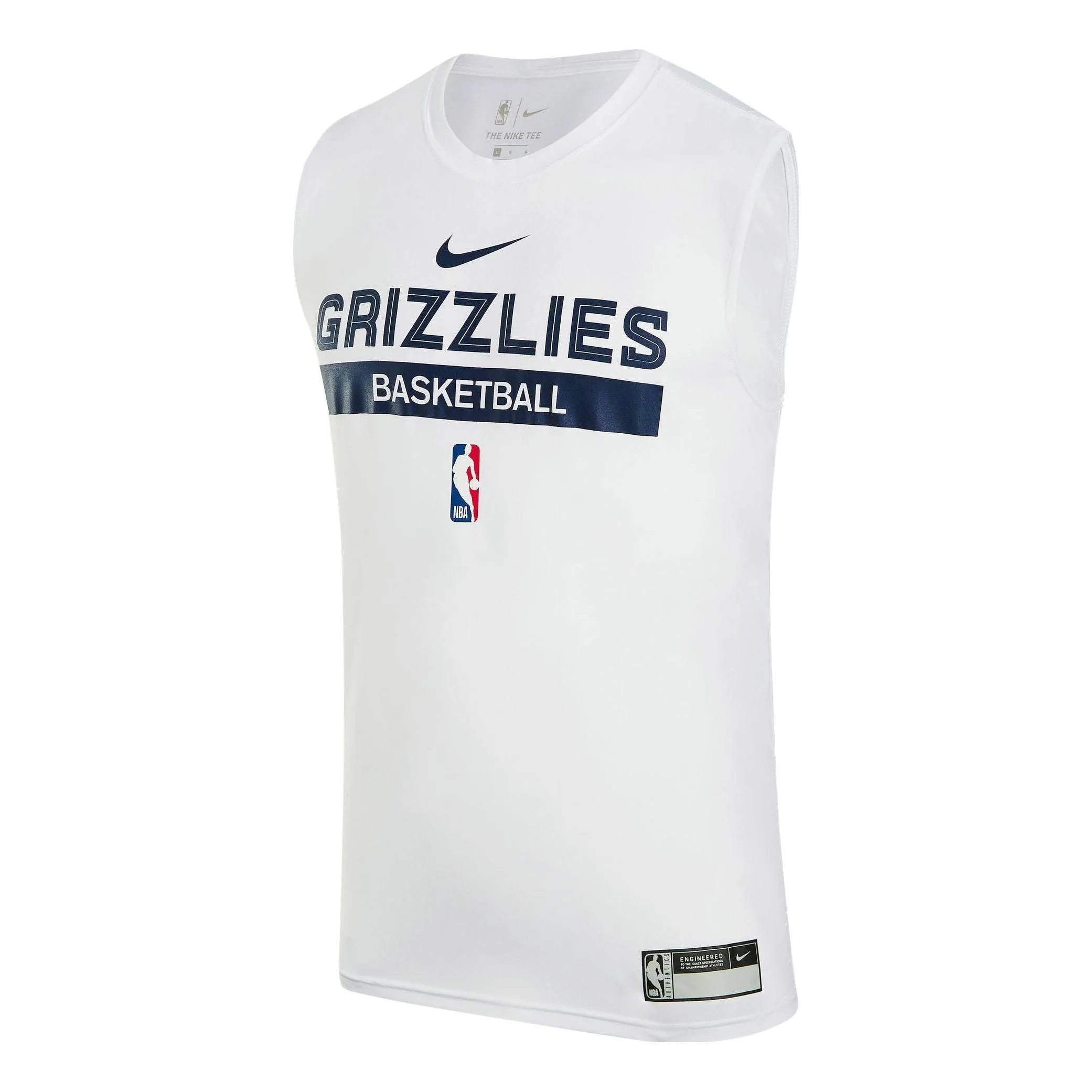Nike x NBA DRI-FIT Memphis Grizzlies Training Jerseys 'White' FN5207-100 - 1