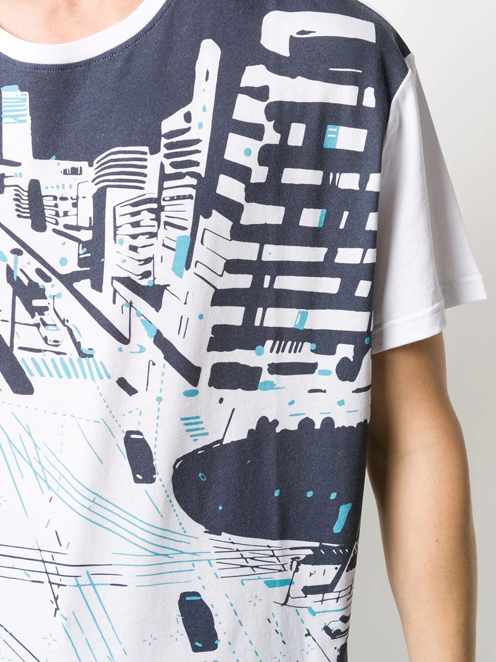 city graphic print T-shirt - 5