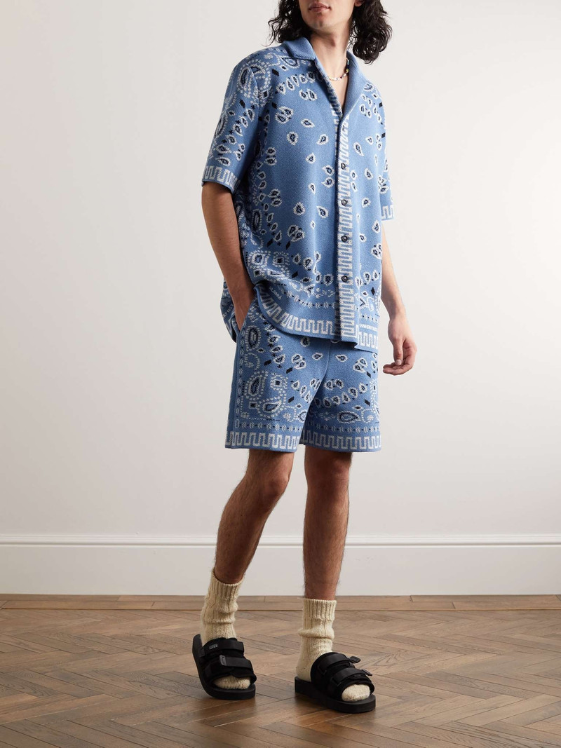 Alanui Camp-Collar Bandana-Jacquard Cotton-Piqué Shirt outlook