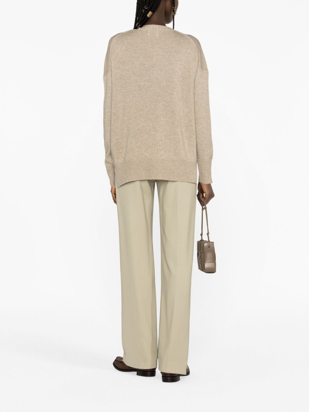 drop-shoulder cashmere jumper - 3