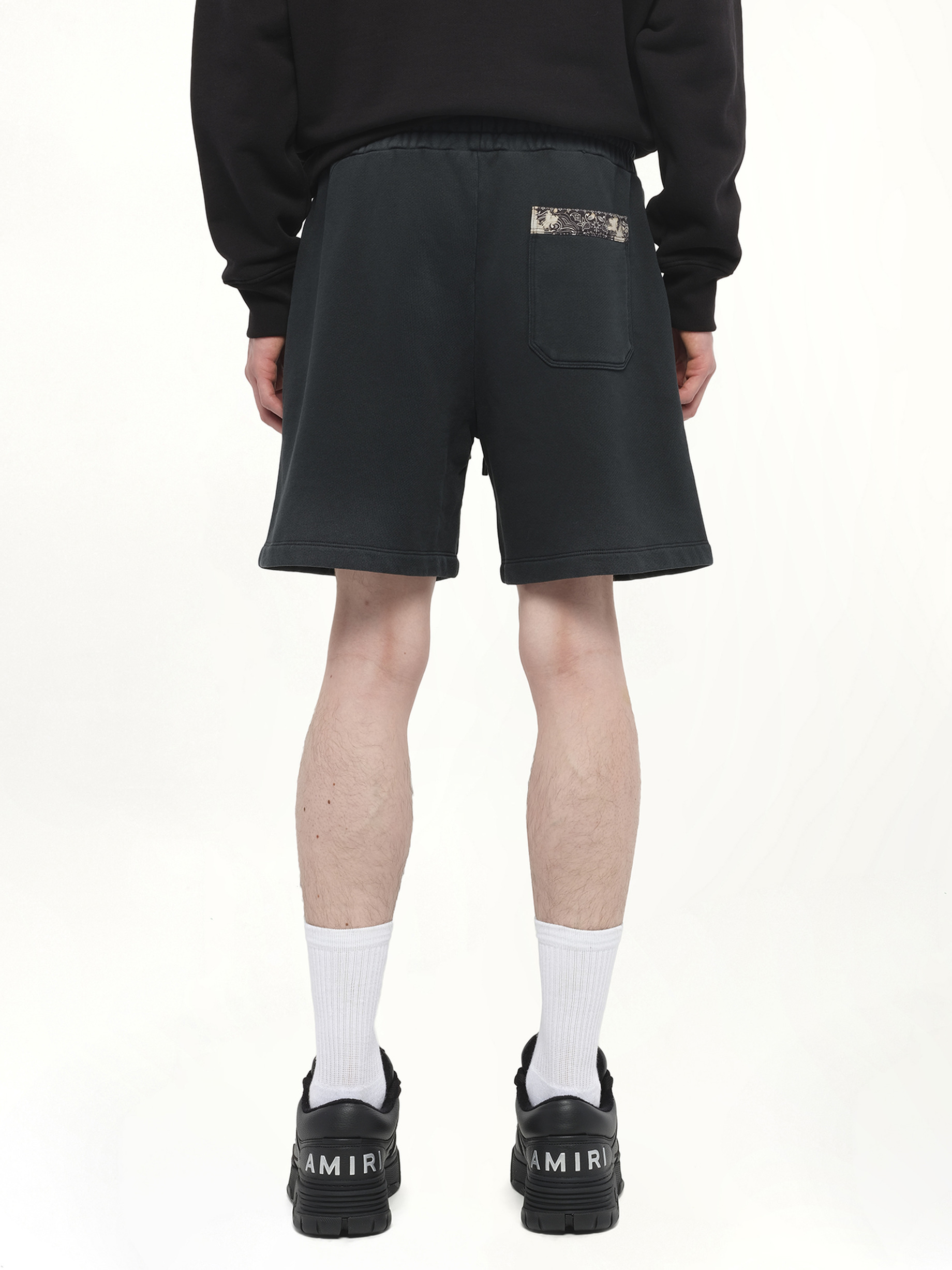 Bleach Bandana Shorts in Black - 6