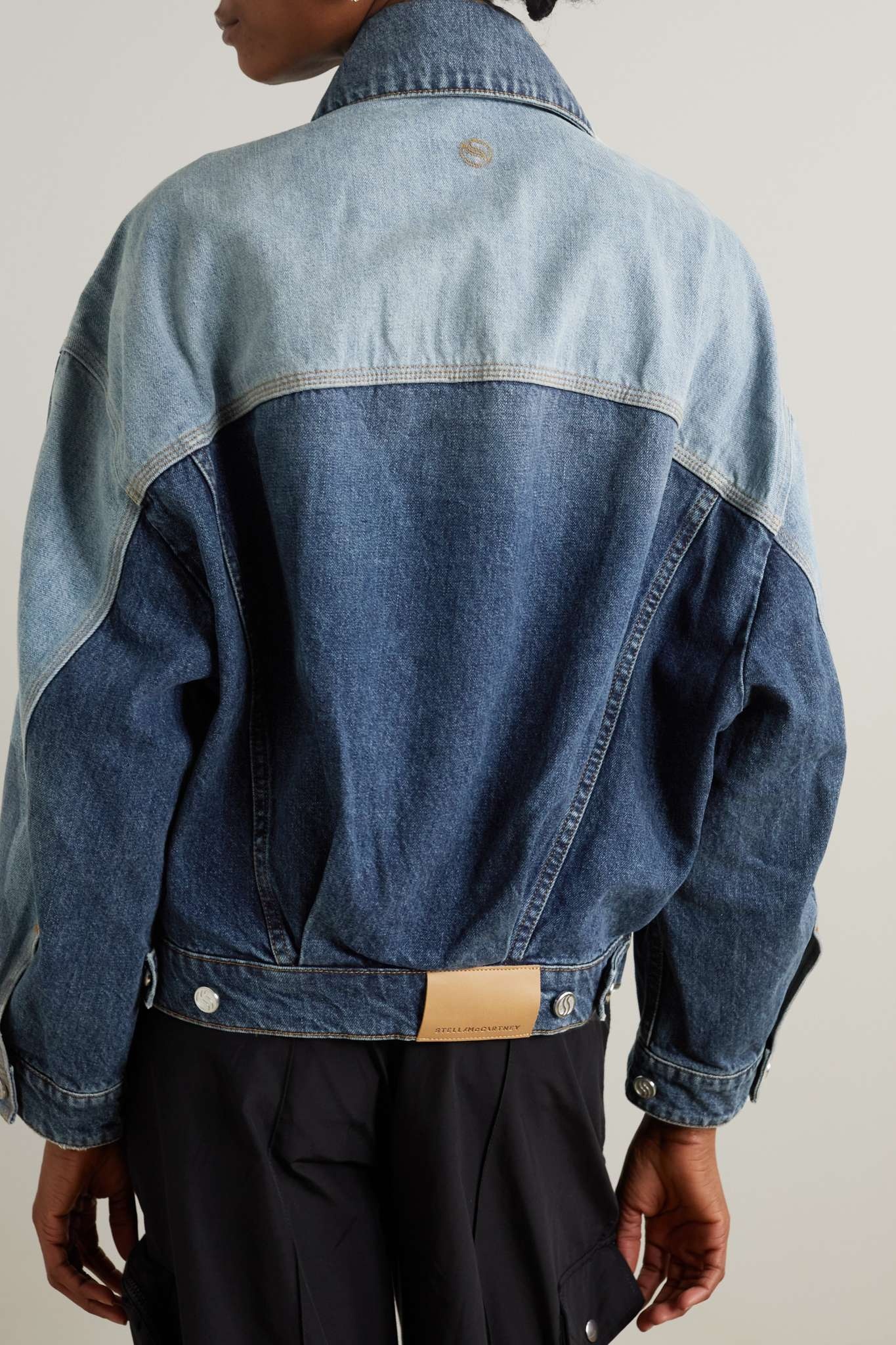 + NET SUSTAIN Double Vintage two-tone denim jacket - 4