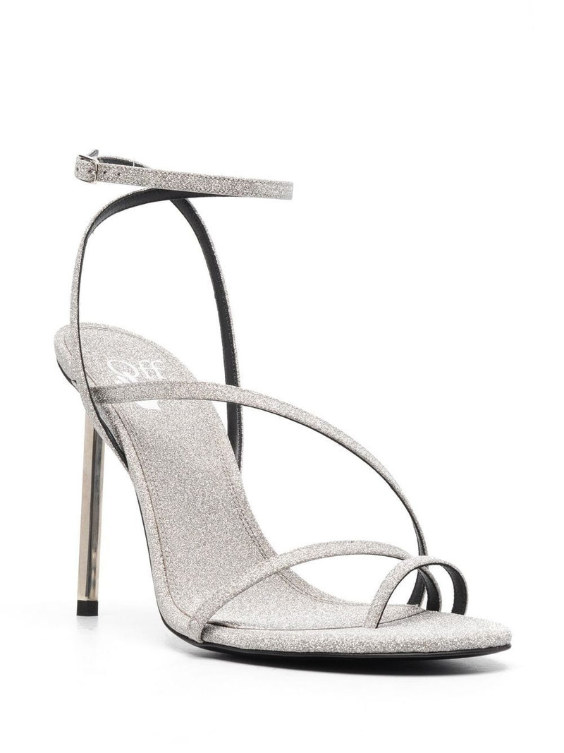 Off-White Allen glitter 110mm leather sandals outlook