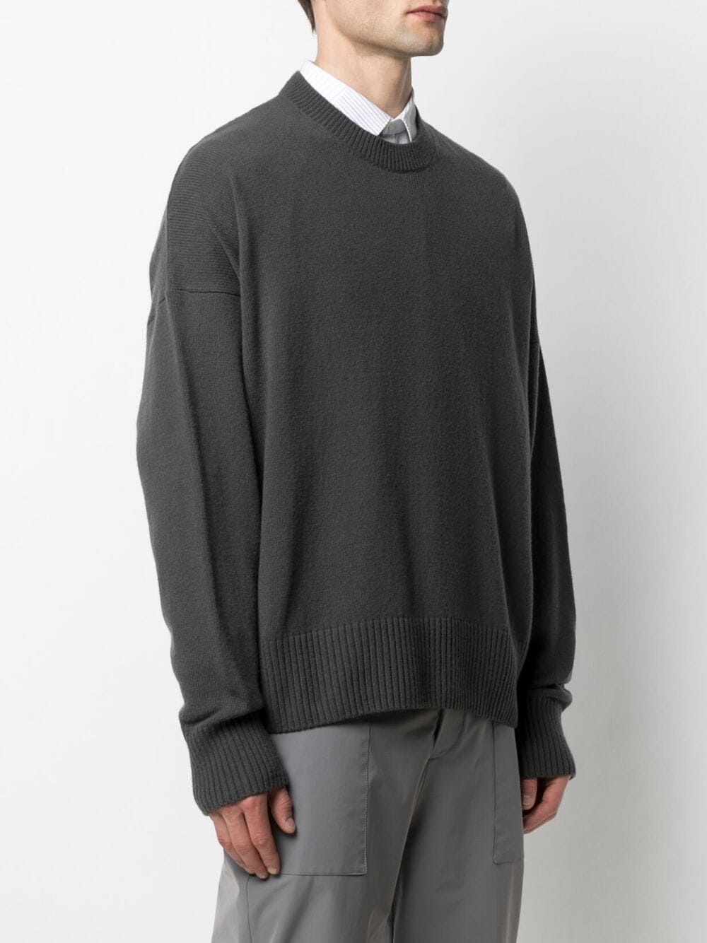 drop-shoulder crew-neck jumper - 4