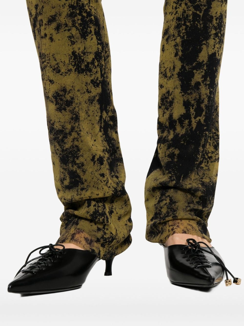 abstract-pattern print trousers - 5
