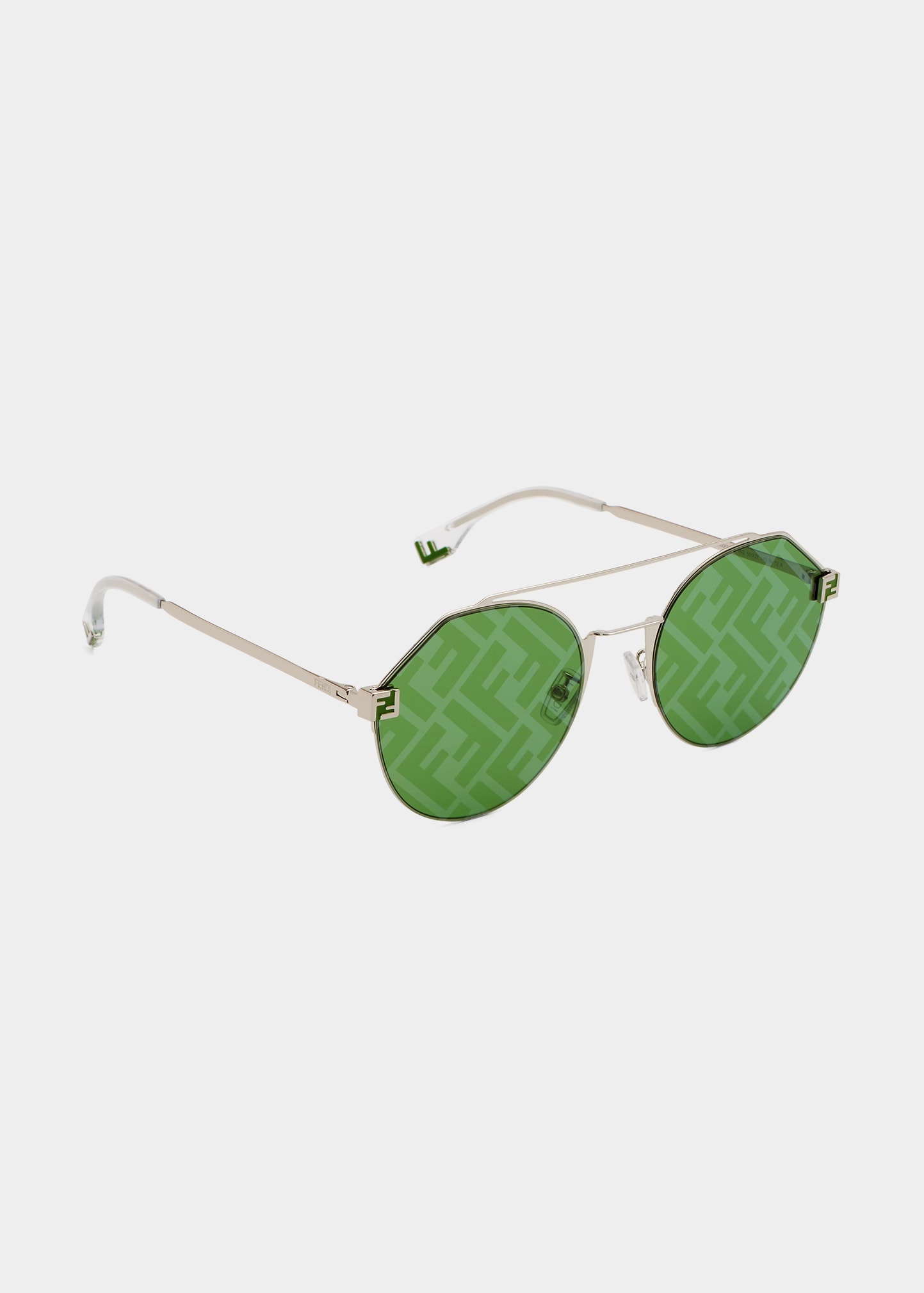 Men's Monogram-Lens Round Sunglasses - 1