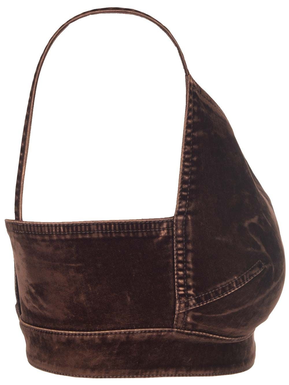 Velvet Top Tops Brown - 5