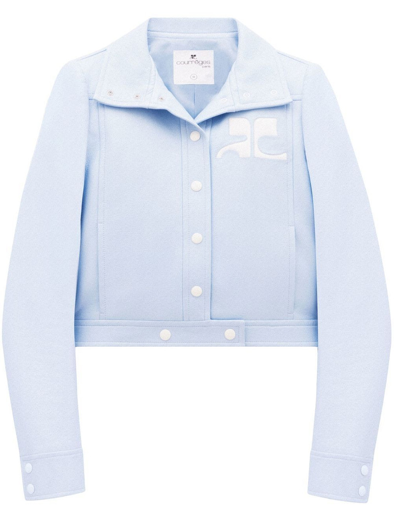 chest logo-patch shirt jacket 1
