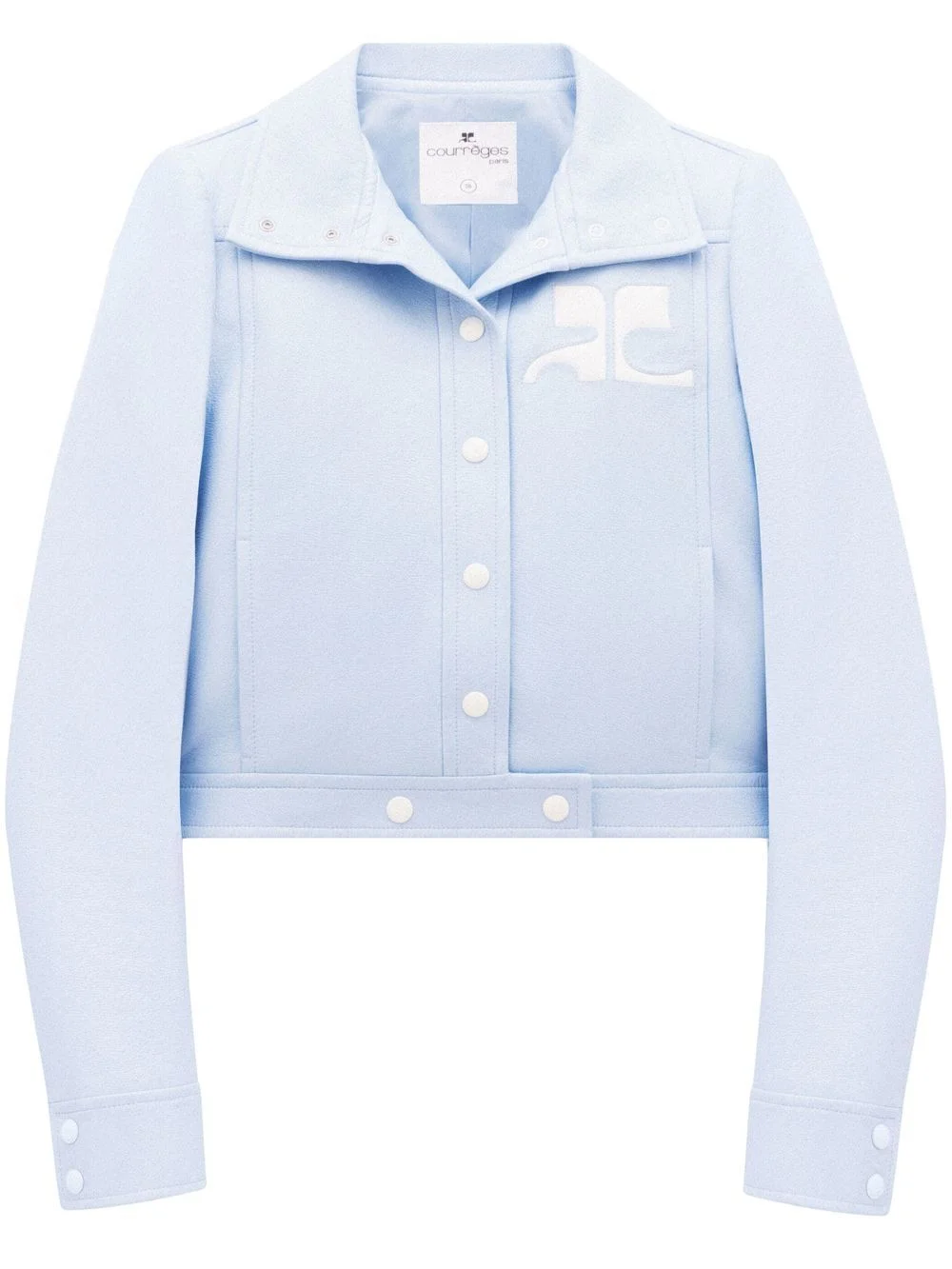 chest logo-patch shirt jacket - 1