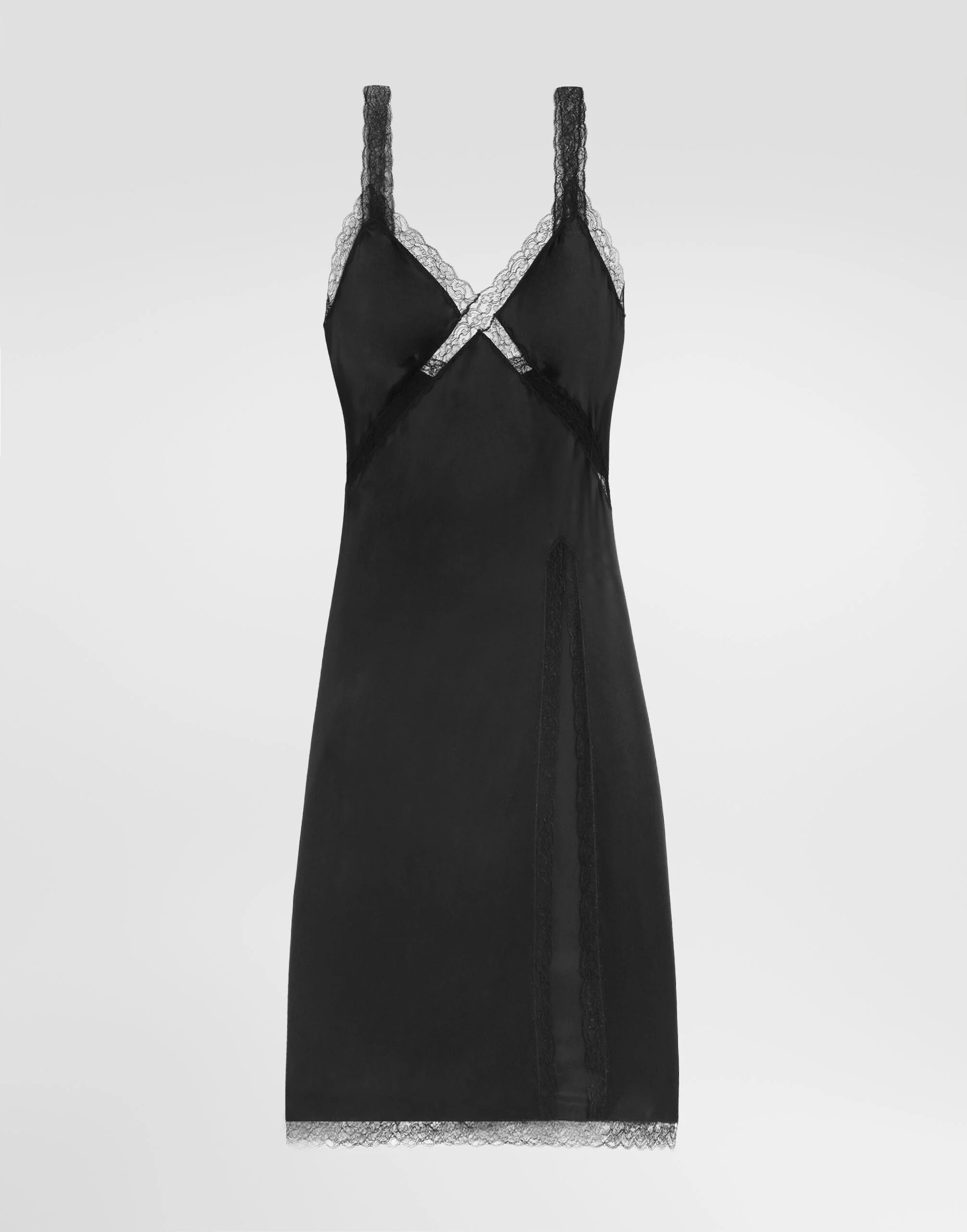 Silk satin slip dress - 1