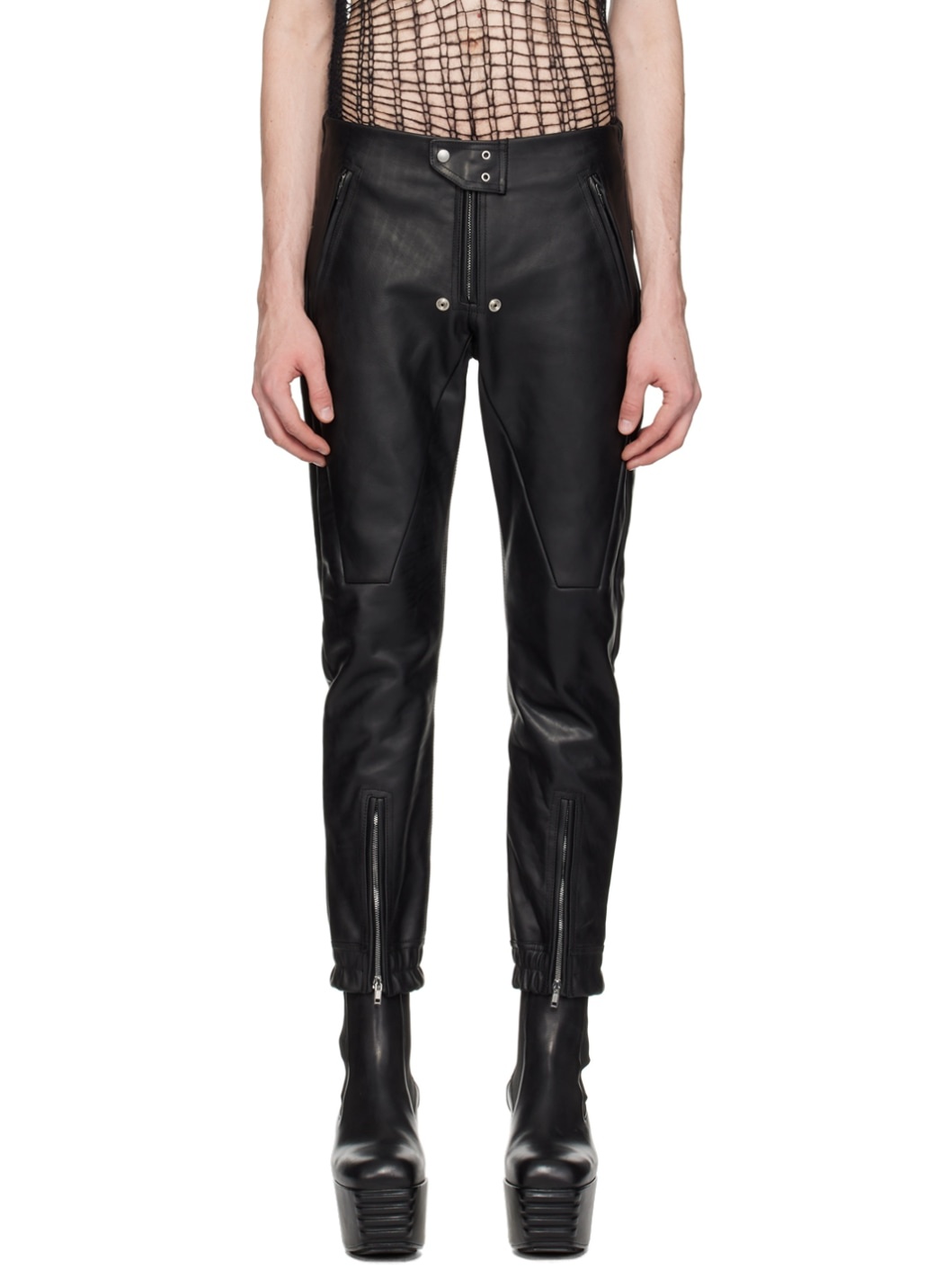 Black Luxor Leather Pants - 1