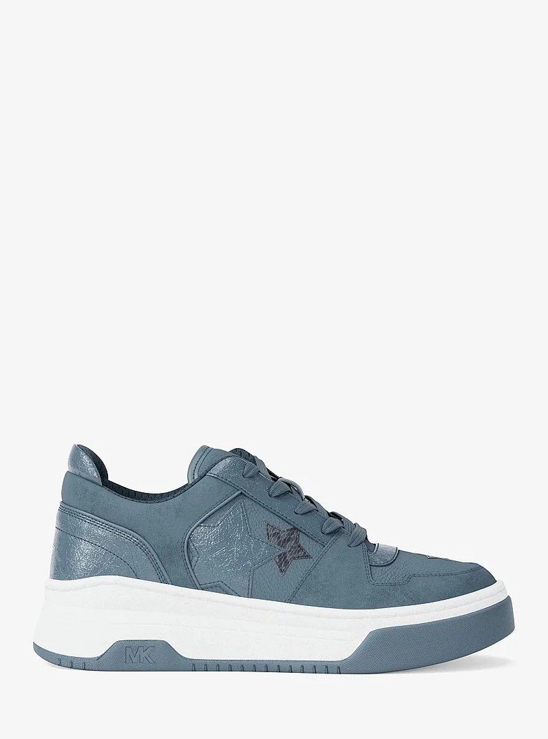 Lexi Embellished Mixed-Media Sneaker - 1