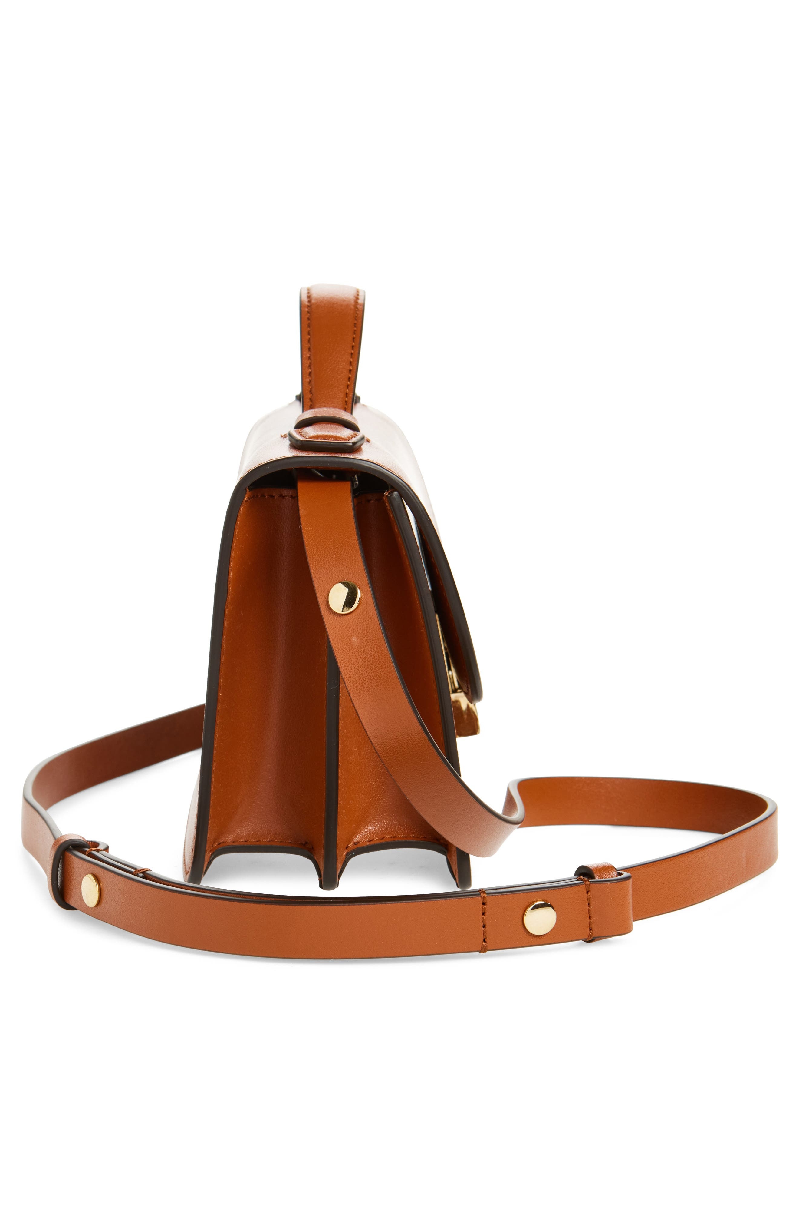 Victoria Beckham The Mini Dorian Leather Shoulder Bag in Tan at Nordstrom - 6