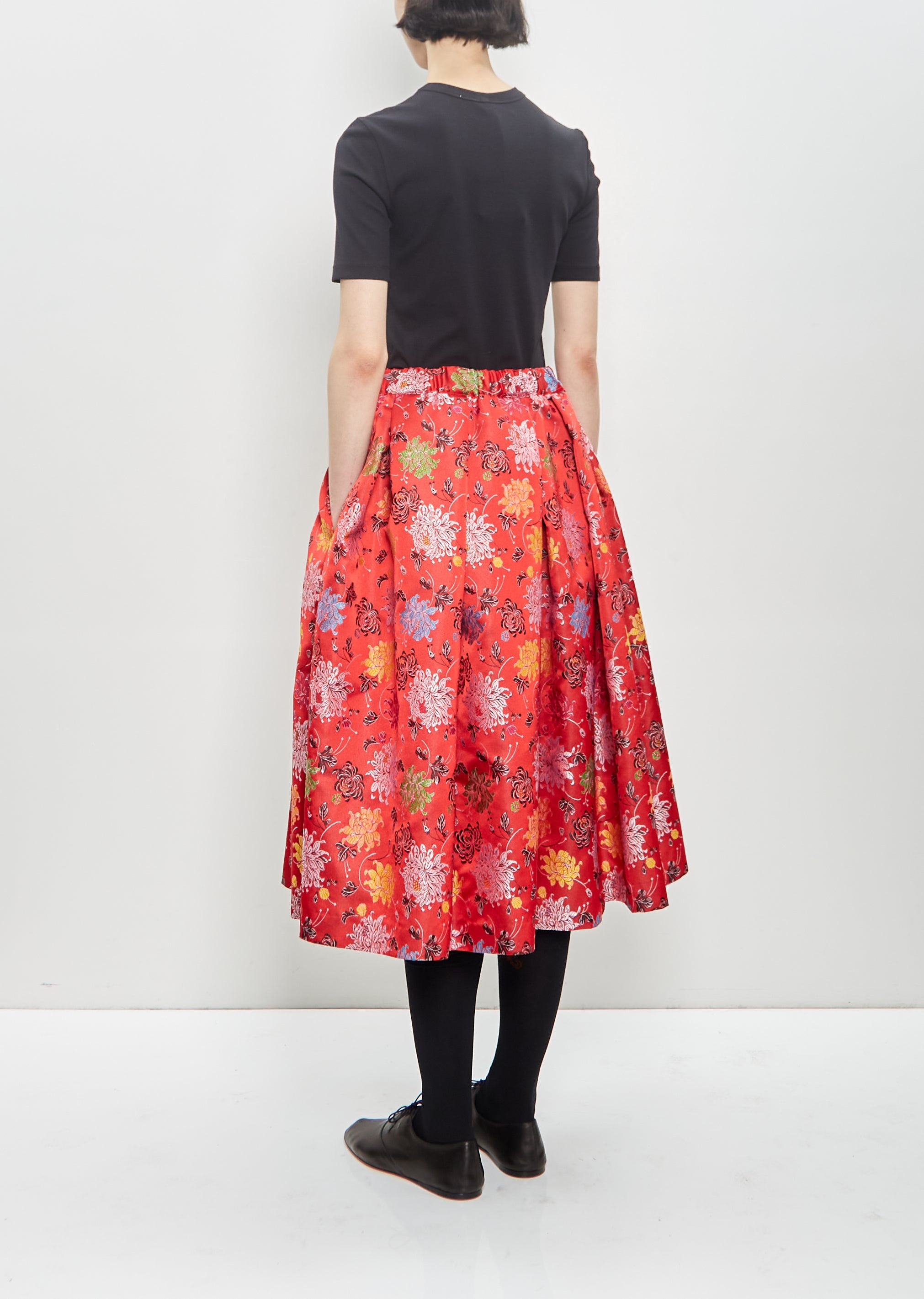 Polyester Jacquard Pleated Skirt - 3