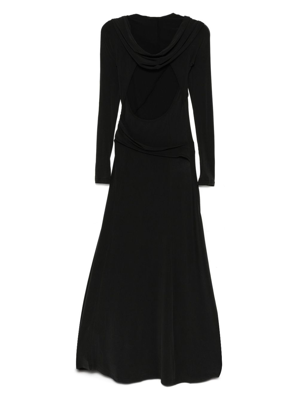 hooded long dress - 2