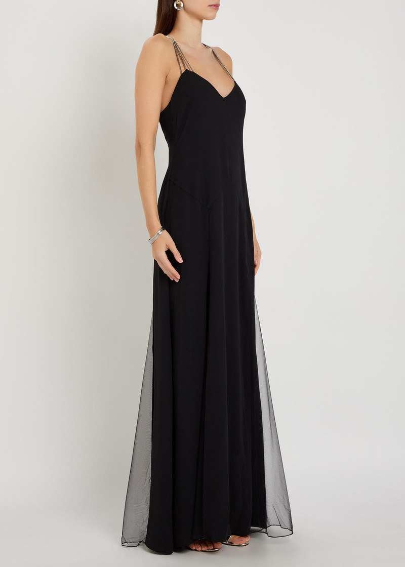 ANNA OCTOBER Anna October Ariadne Embellished Stretch-crepe Maxi Dress outlook