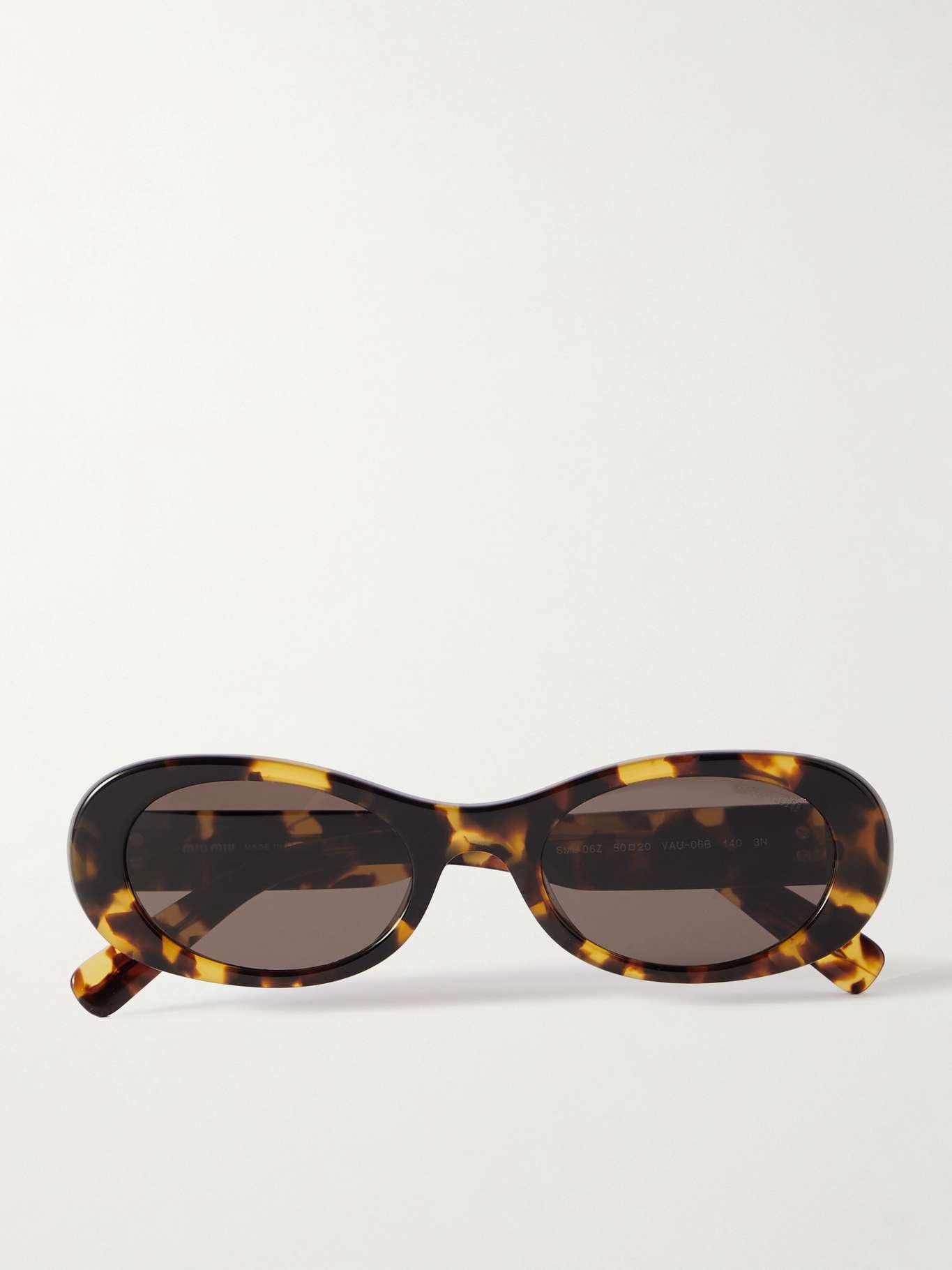 Miu Miu Oval-frame tortoiseshell acetate sunglasses | REVERSIBLE