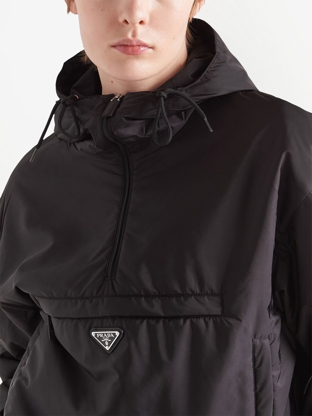 triangle-logo hooded jacket - 2