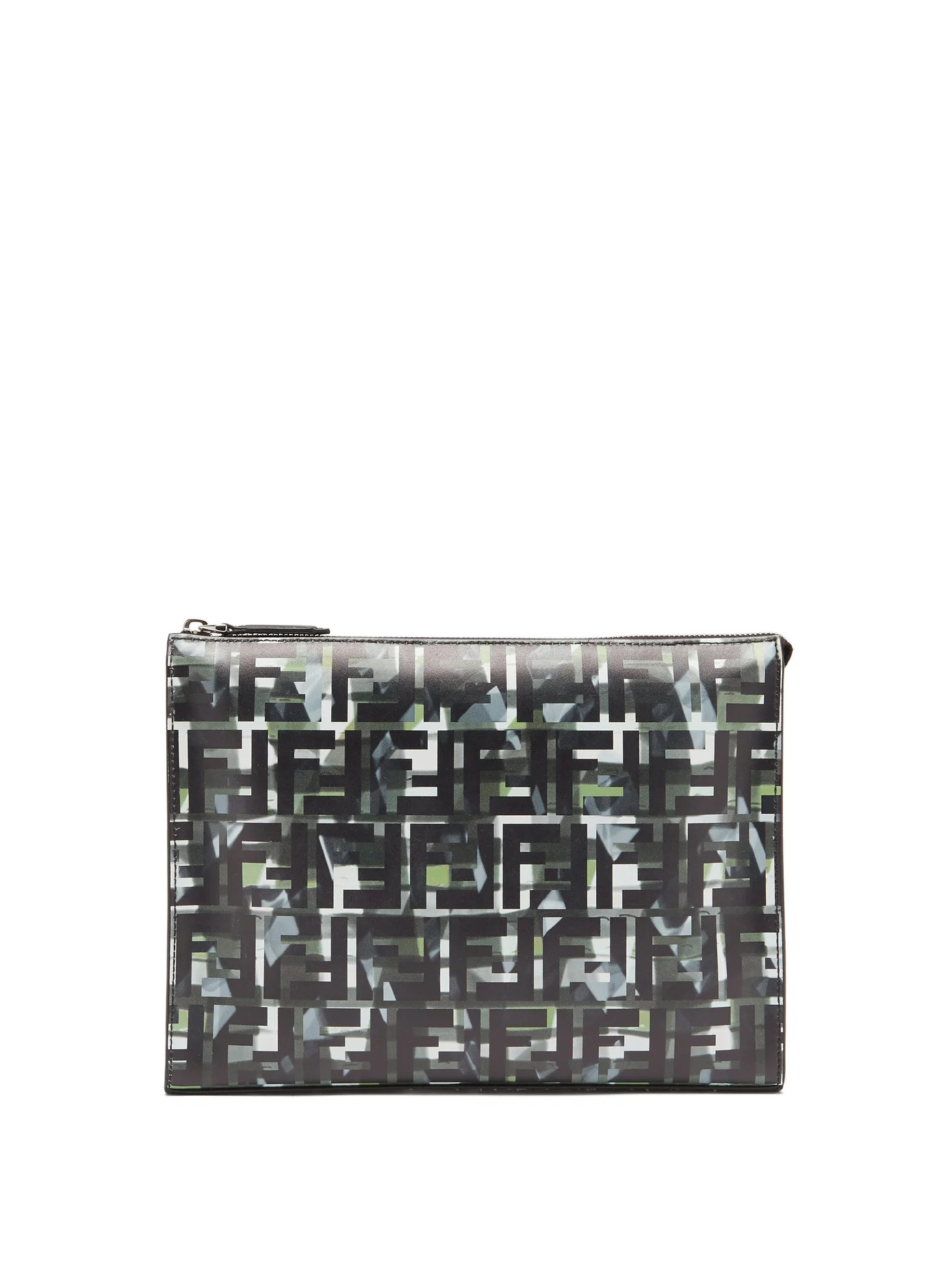 FF camo-print leather pouch - 1