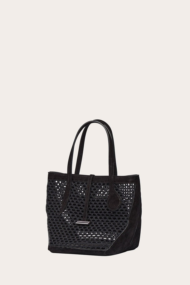 SPROUT TOTE MINI BLACK CROCHET 4