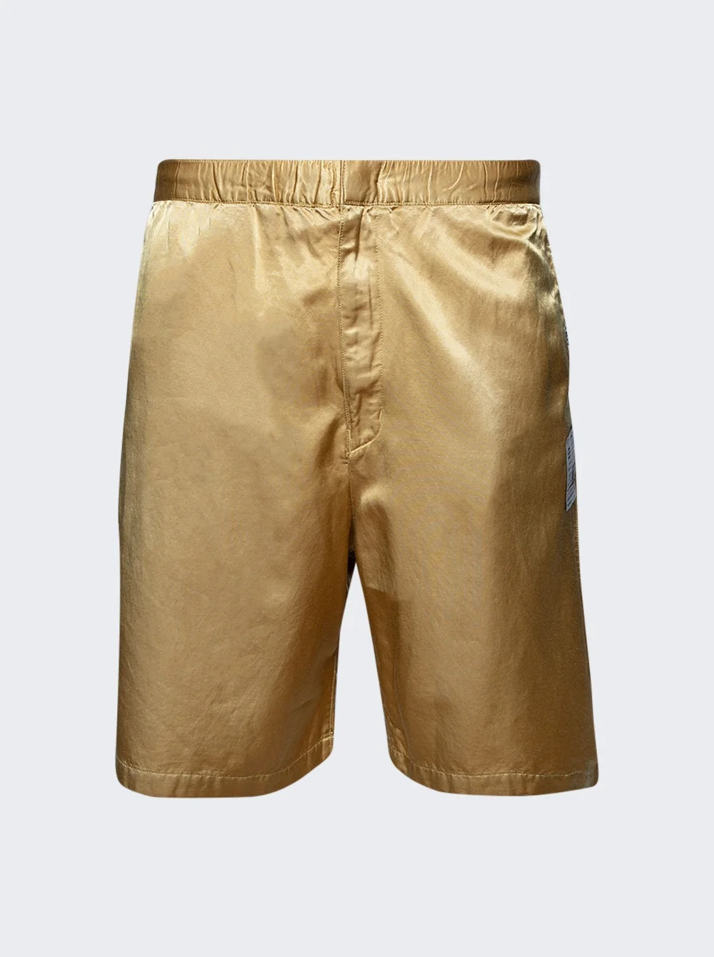 Aged Satin Shorts Yellow - 1