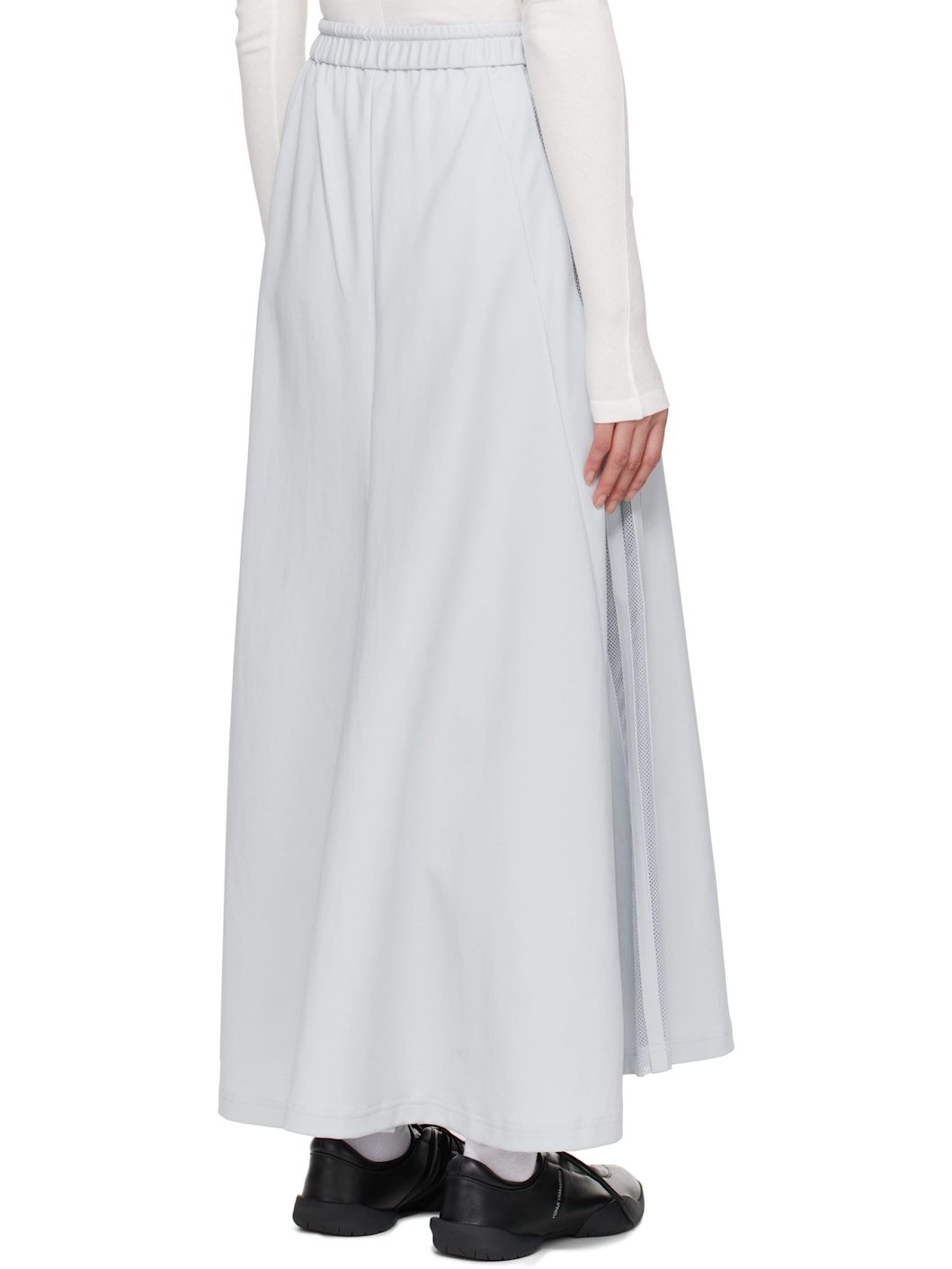 Gray 3-Stripes Track Maxi Skirt - 3