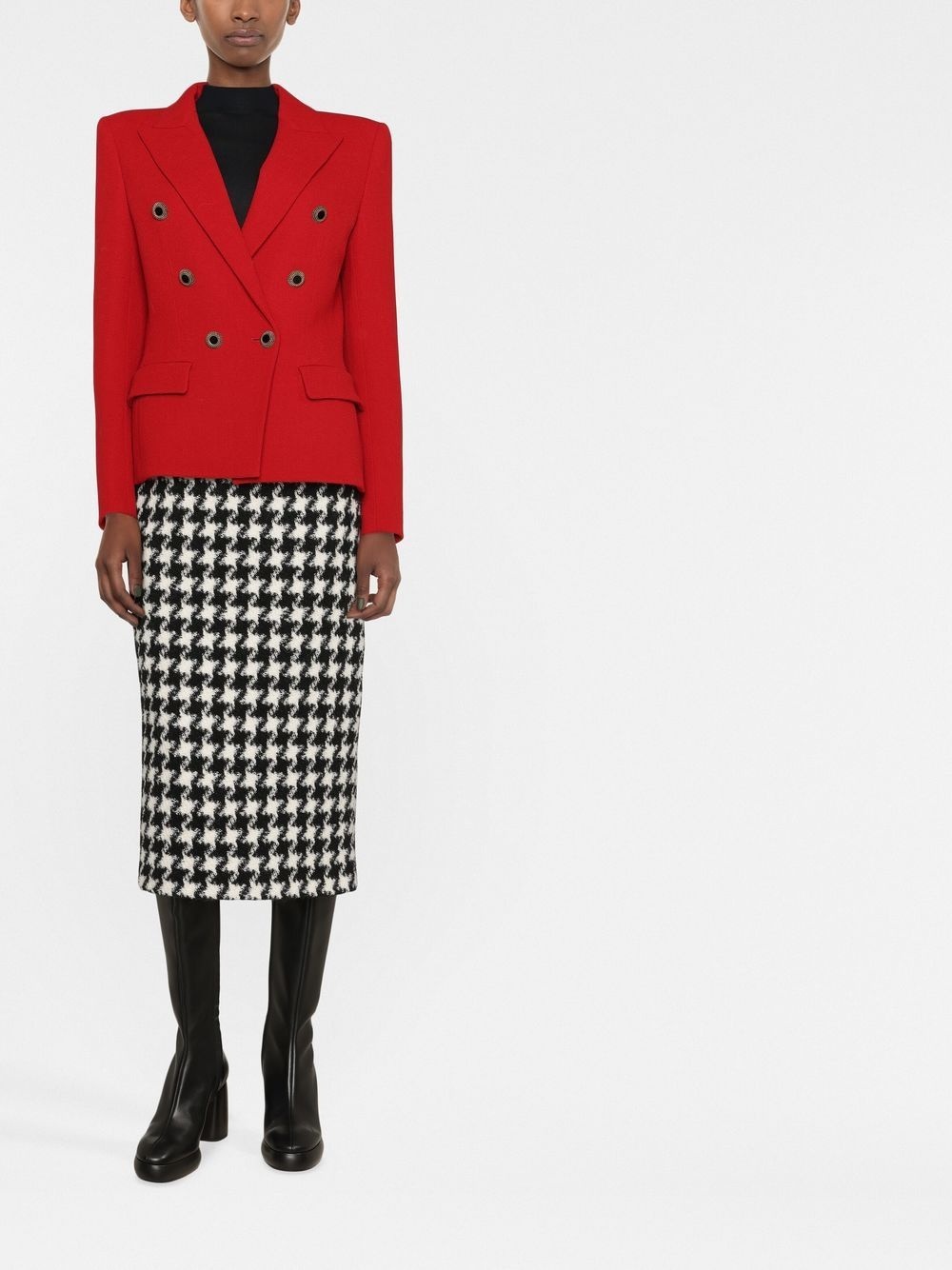 double-breasted wool blazer - 2